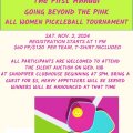 Sandpiper Bay Golf w CPC Going Beyond the Pink Pickleball Tourn Pickleball League
